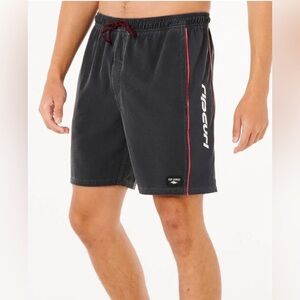 Rip Curl Sidewayz Volley Shorts Mens Black Red